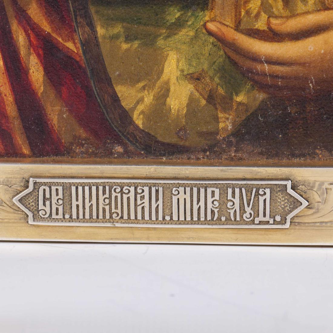 Unusual Russian Icon of Saint Nikolay Wonderworker — image 2