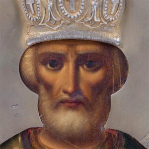 Unusual Russian Icon of Saint Nikolay Wonderworker — image 3