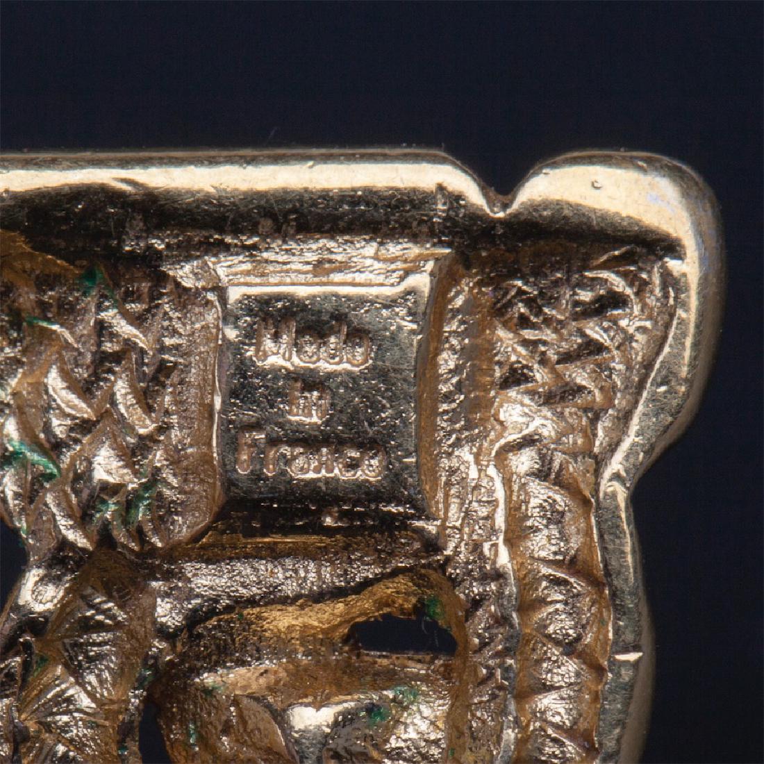 Yves Saint Laurent gilt metal earclips. 1970s. — image 2