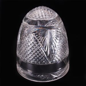 Grand neoclassical silver and cut-glass punch vase — image 8