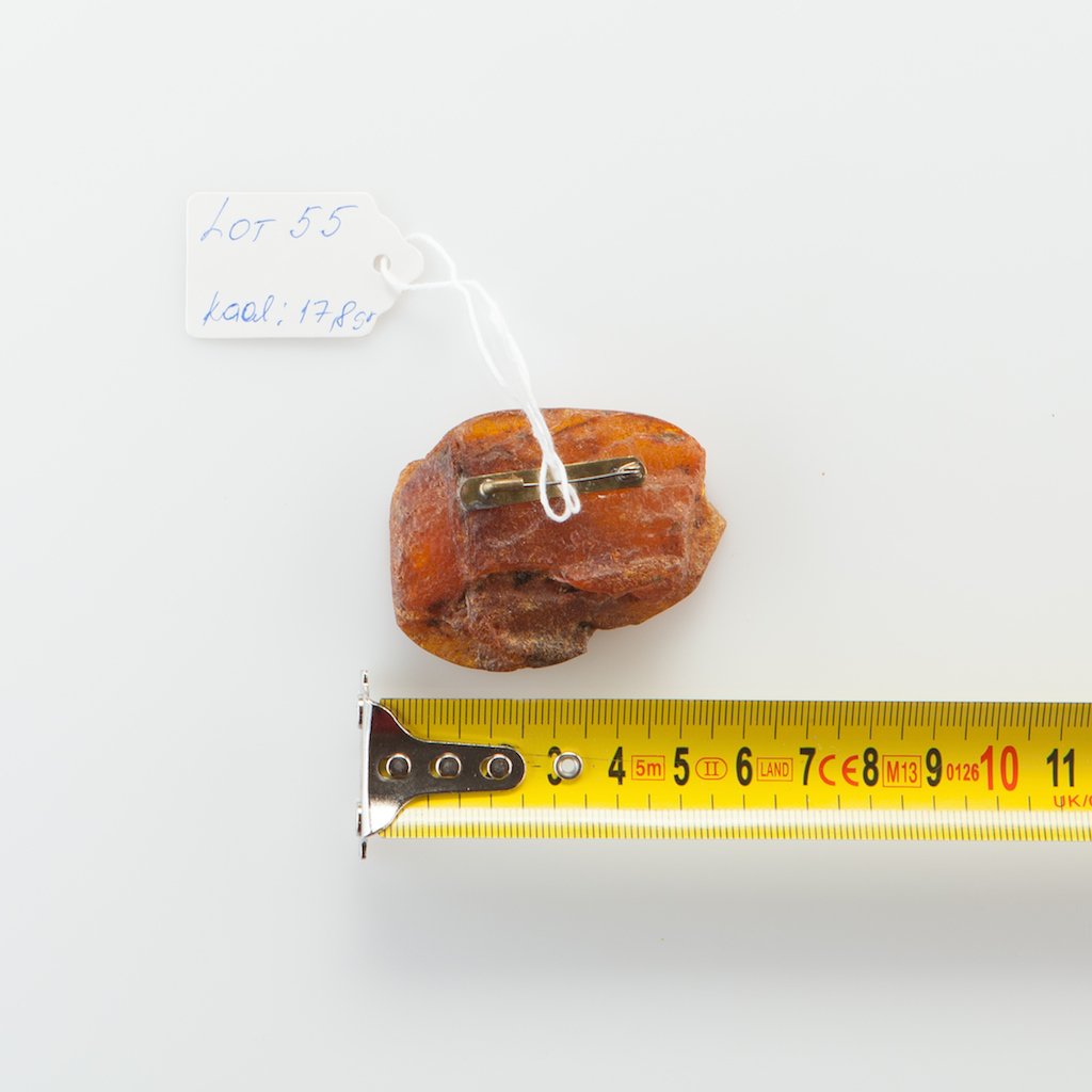 Natural Old Baltic Amber brooch. — image 2