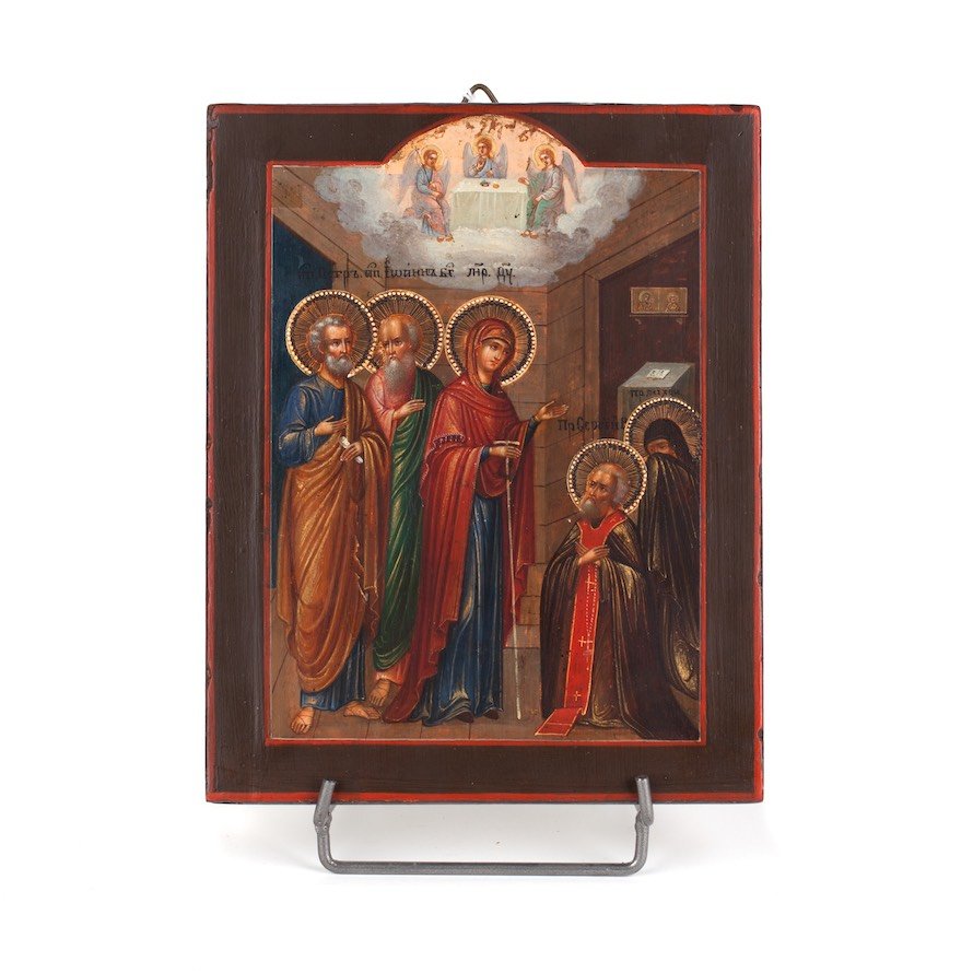 Russian icon of Mother of God divine apparition to — image 1
