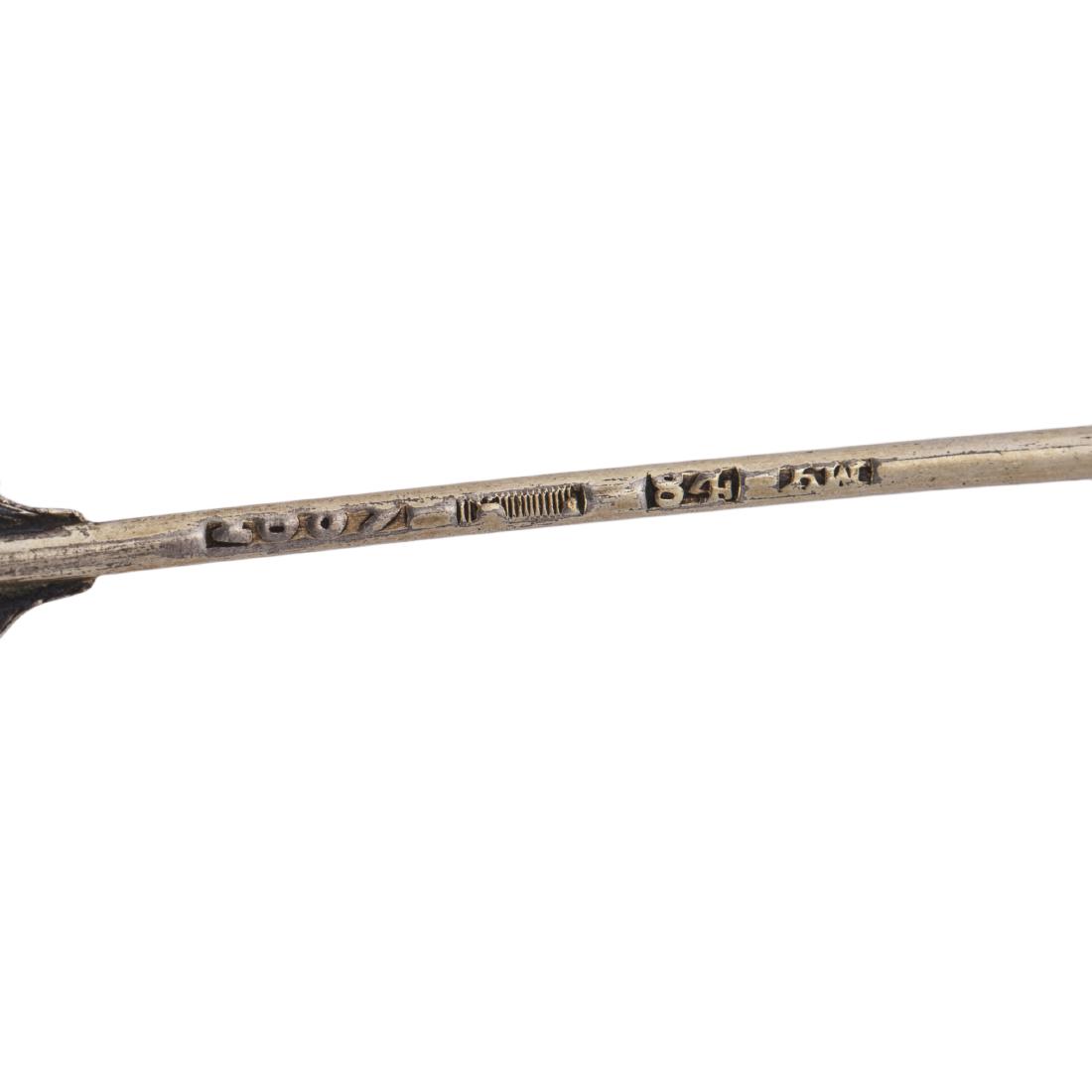 Russian silver-gilt and niello spoon — image 5
