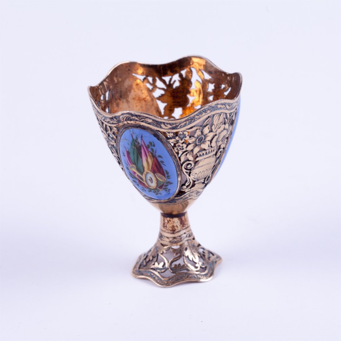 Silver stand for egg. — image 3
