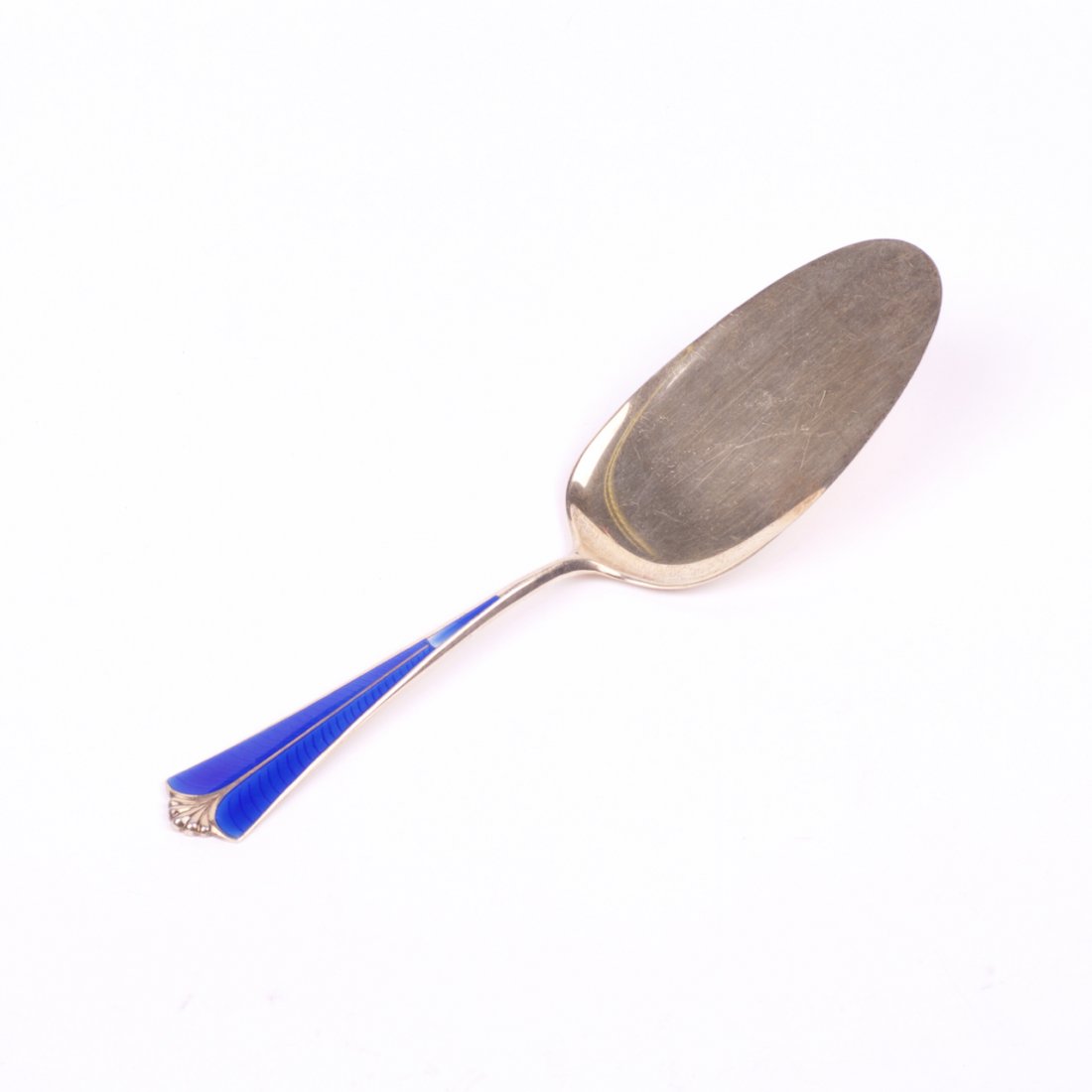 French solid silver cake spoon. — image 1