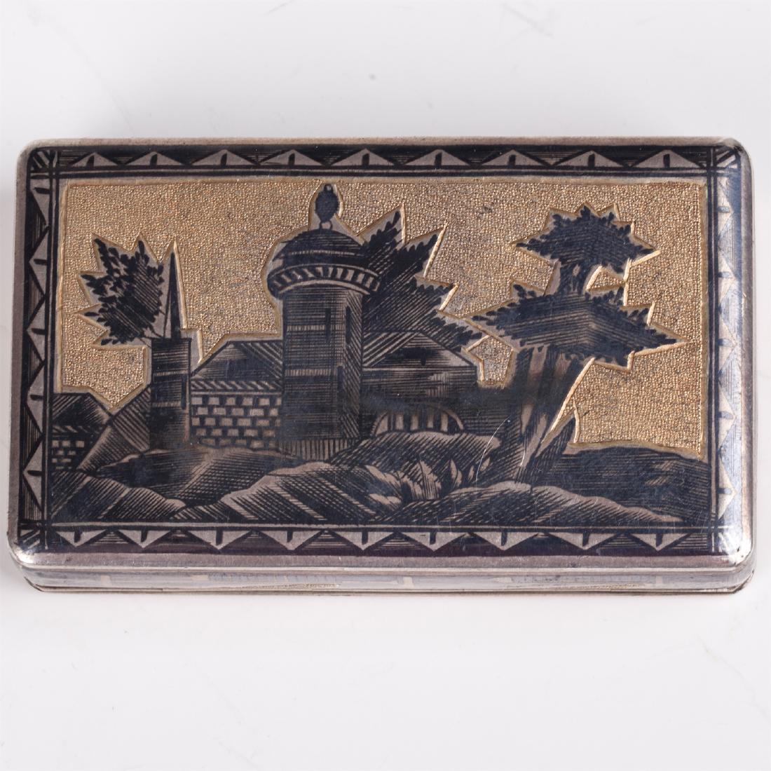 Russian silver-gilt and niello snuff box — image 5
