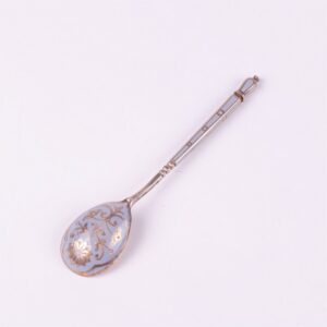 Russian silver spoon. Workshop of Grachev, makers mark — image 1