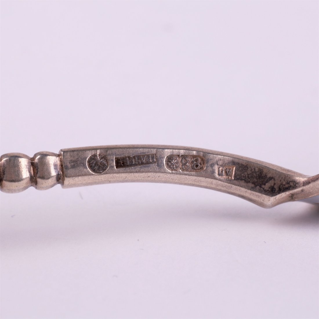 Russian silver spoon. Workshop of Grachev, makers mark — image 4