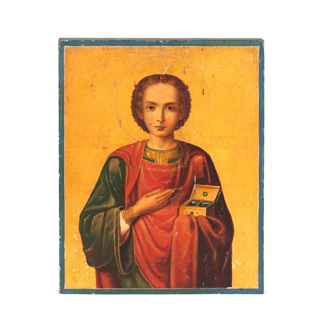 Afon icon of Saint martyr Panteleimon. The end of the — image 1