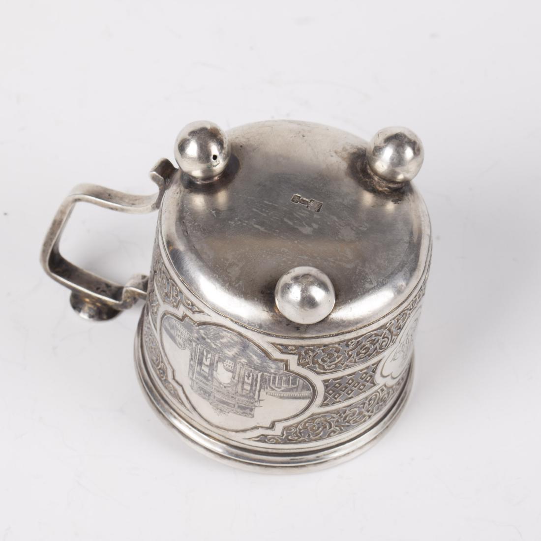 Russian silver-gilt and niello tea glass holder — image 6