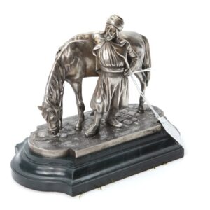 Russian silver horseman figure. — image 1