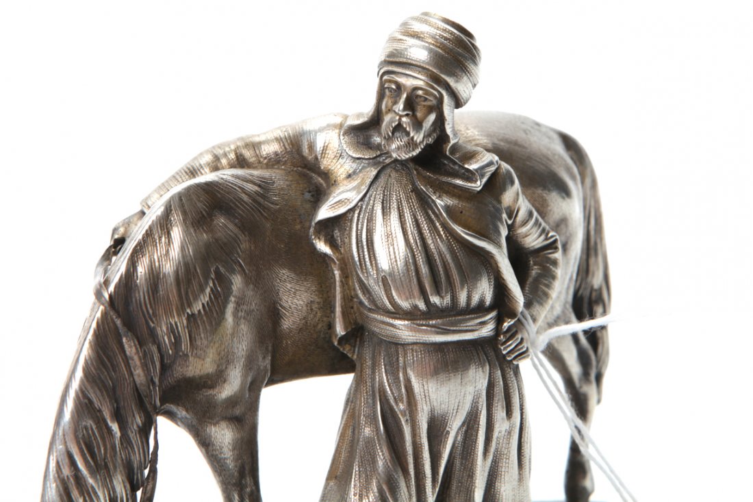 Russian silver horseman figure. — image 2