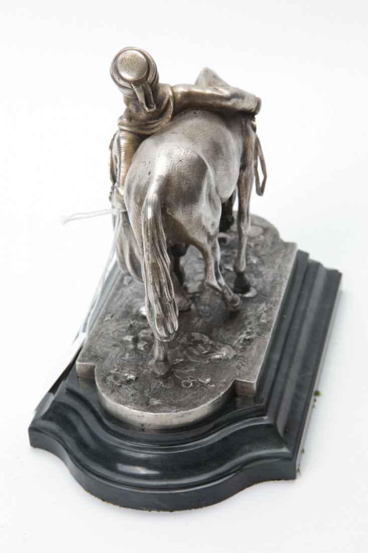Russian silver horseman figure. — image 4