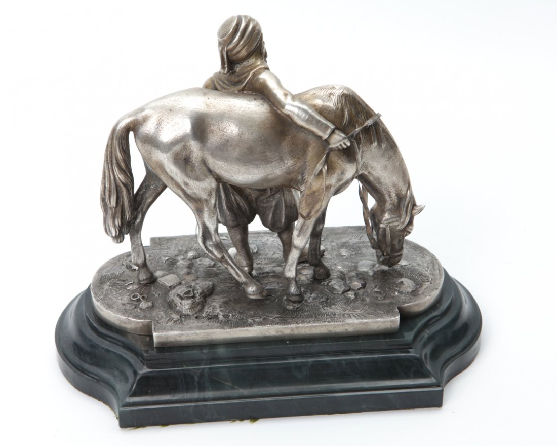 Russian silver horseman figure. — image 5