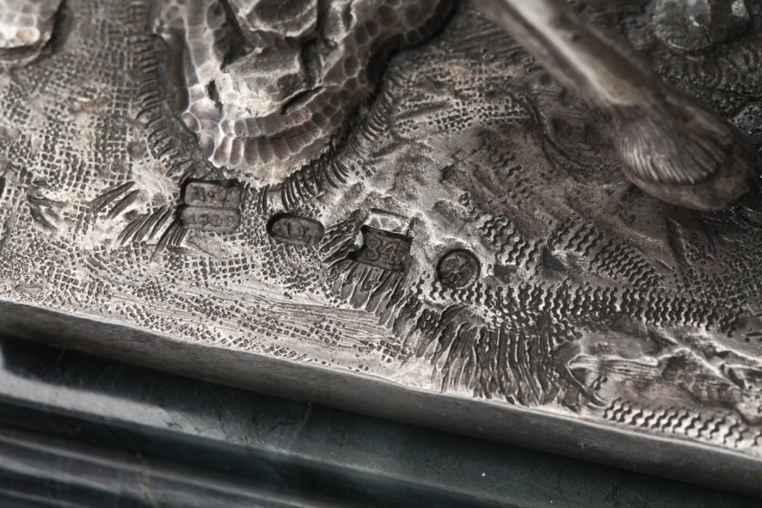 Russian silver horseman figure. — image 8