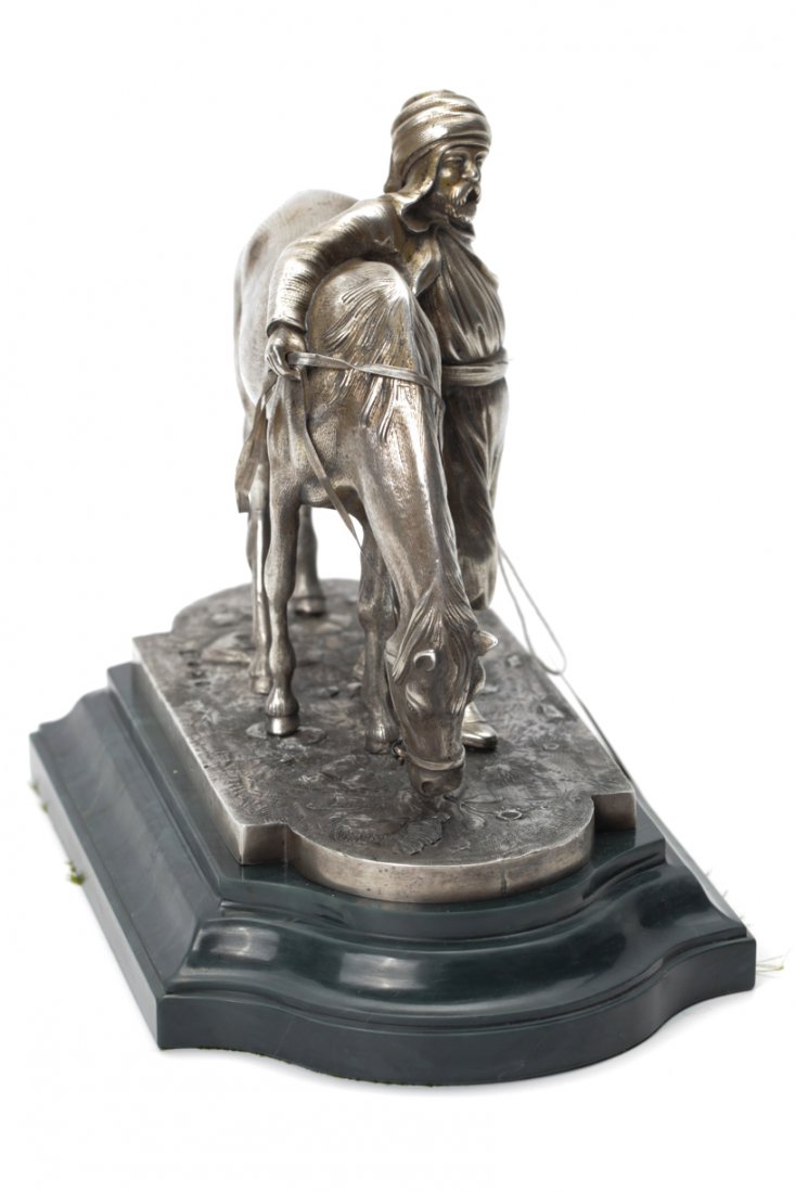 Russian silver horseman figure. — image 9
