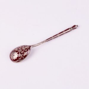 Russian silver spoon. Workshop of Grachev, makers mark — image 1