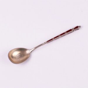Russian silver spoon. Workshop of Grachev, makers mark — image 2