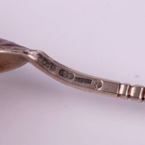 Russian silver spoon. Workshop of Grachev, makers mark — image 4