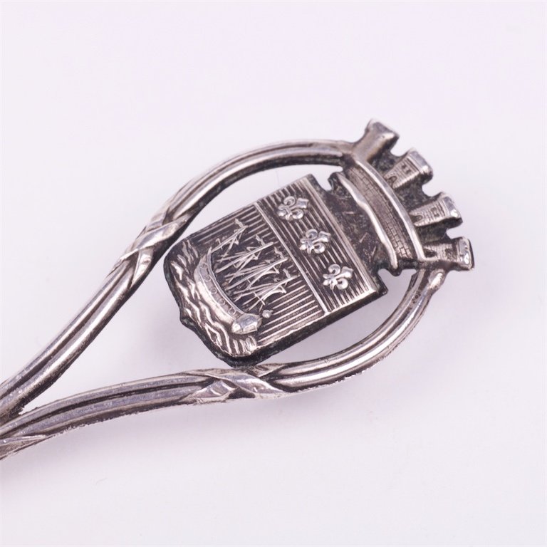 Silver French silver spoon. — image 7