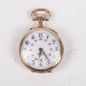18K gold women's pocket watch with diamonds — image 2