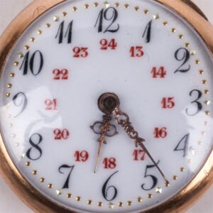 18K gold women's pocket watch with diamonds — image 3