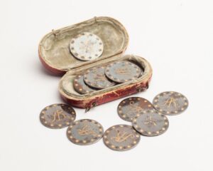Box with playing chips. Russia. — image 1