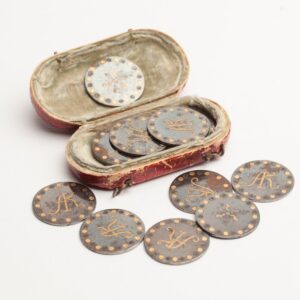 Box with playing chips. Russia. — image 1