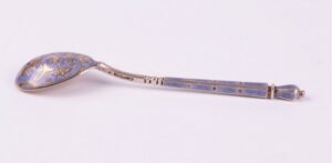 Russian silver spoon.Workshop of Grachev, makers mark — image 3