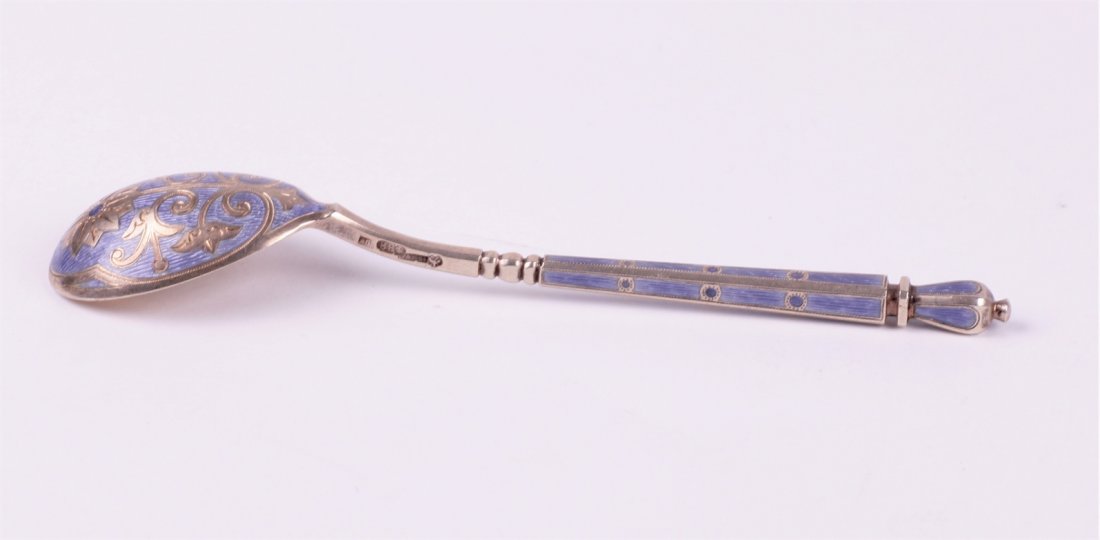 Russian silver spoon.Workshop of Grachev, makers mark — image 3