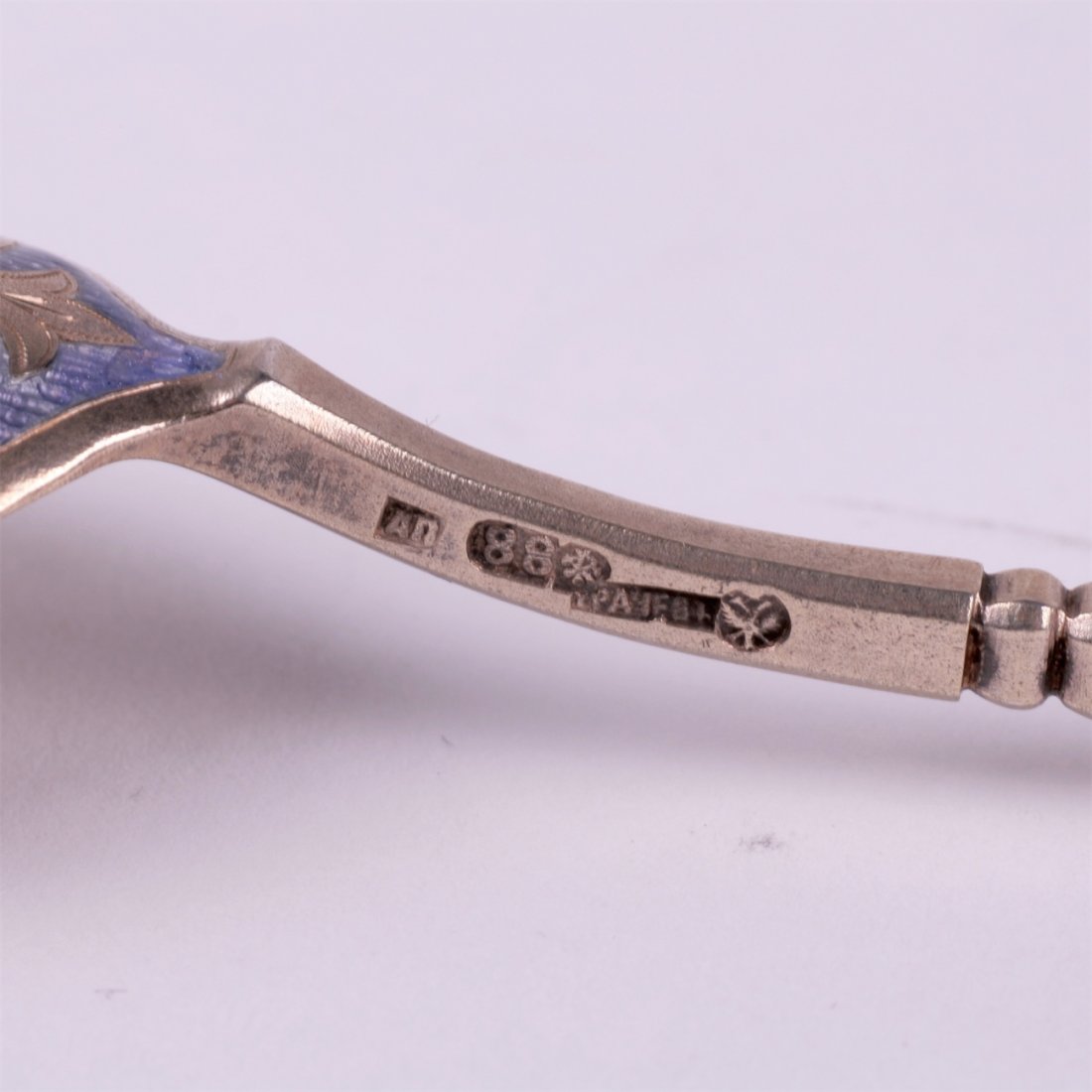 Russian silver spoon.Workshop of Grachev, makers mark — image 4