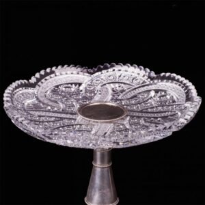 Russian style silver and cut-glass fruit bowl — image 2