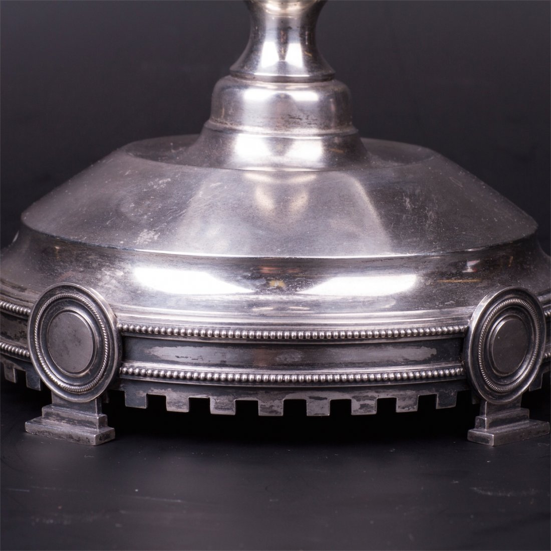 Russian style silver and cut-glass fruit bowl — image 3