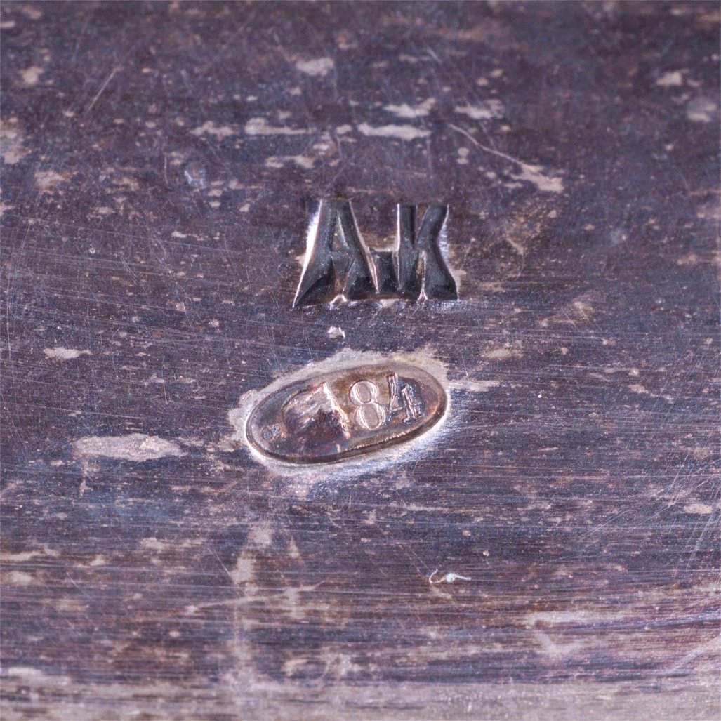 Russian style silver and cut-glass fruit bowl — image 6