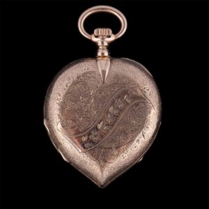 14K gold women hunter case pocket watch "Boutte" — image 3