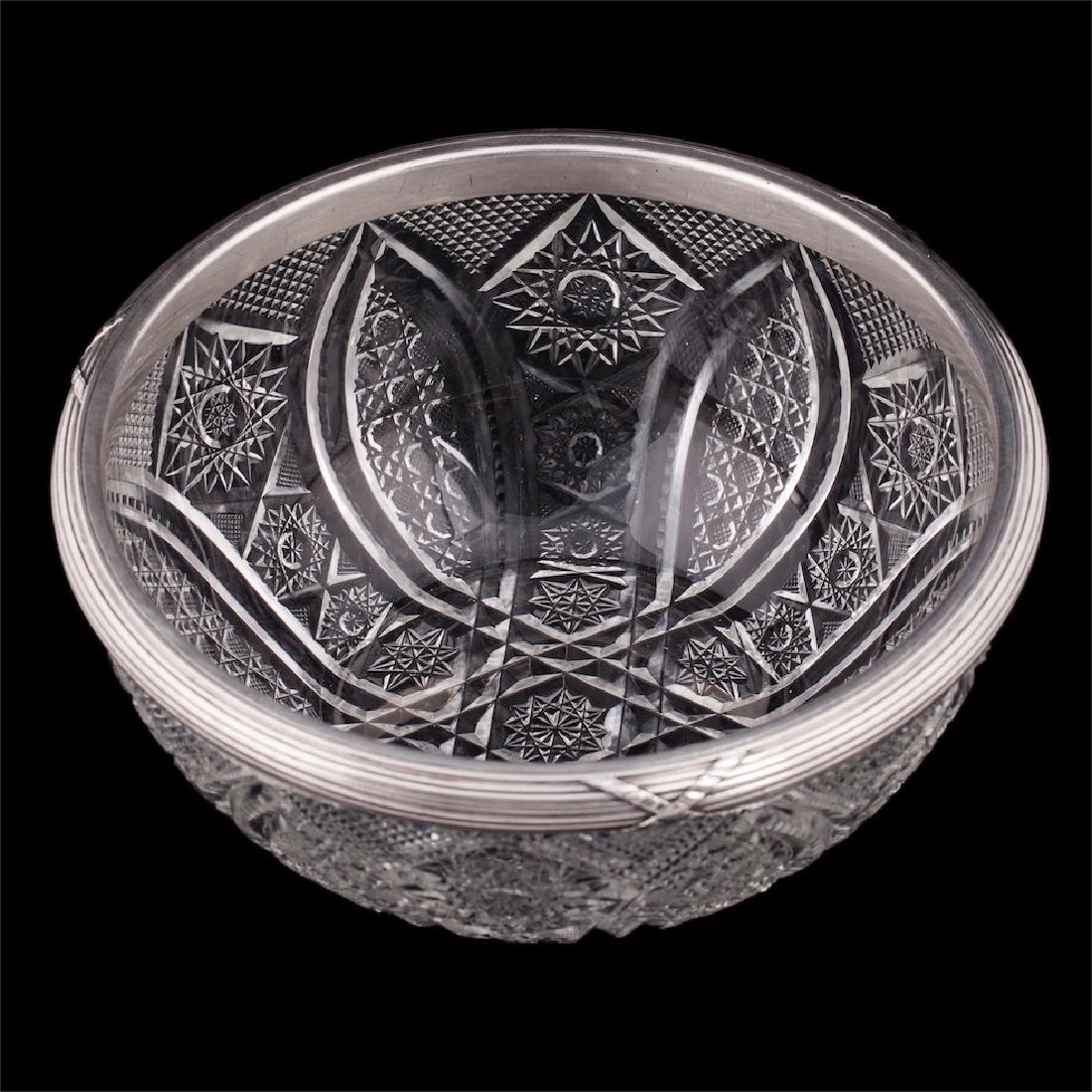 Faberge silver and cut-glass vase — image 2