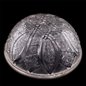 Faberge silver and cut-glass vase — image 3