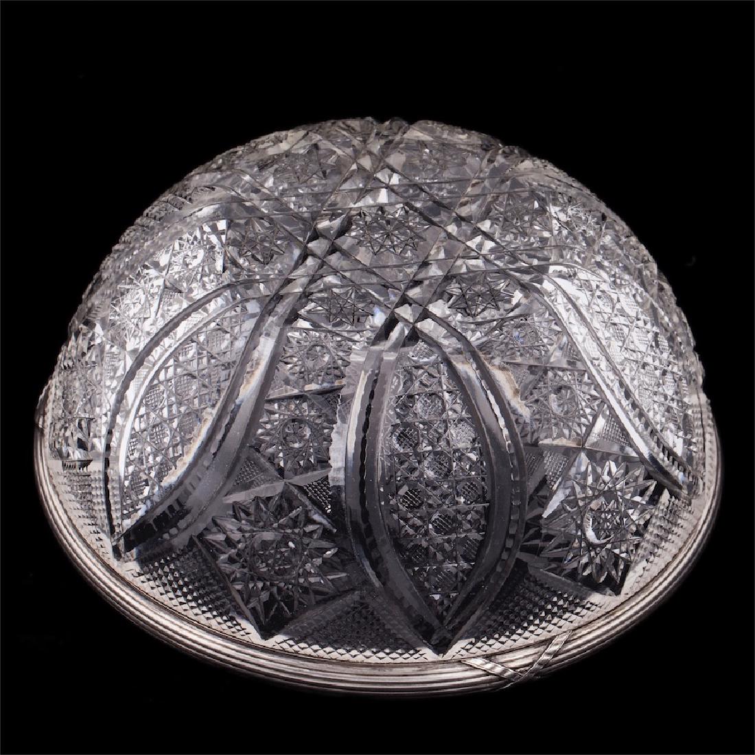 Faberge silver and cut-glass vase — image 3