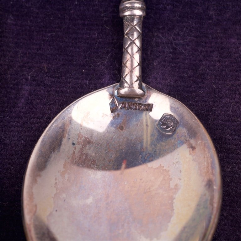 French silver spoons 6 pieces in a box. — image 4
