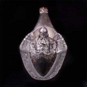 Grand Russian Bogatyr gem-set silver and cut-glass — image 3