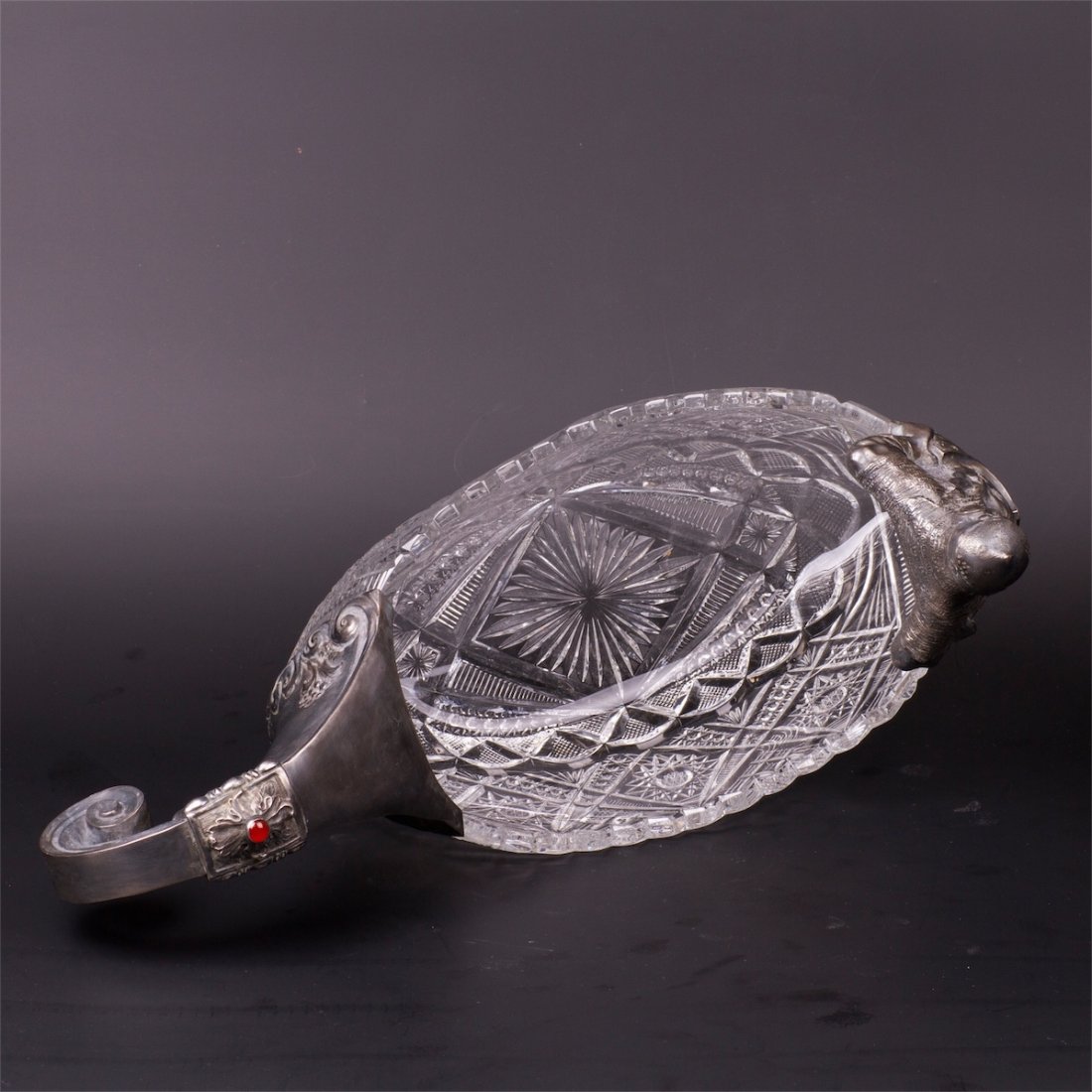 Grand Russian Bogatyr gem-set silver and cut-glass — image 5