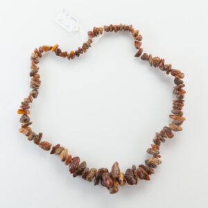 Natural Old Baltic Amber dark necklace. — image 1