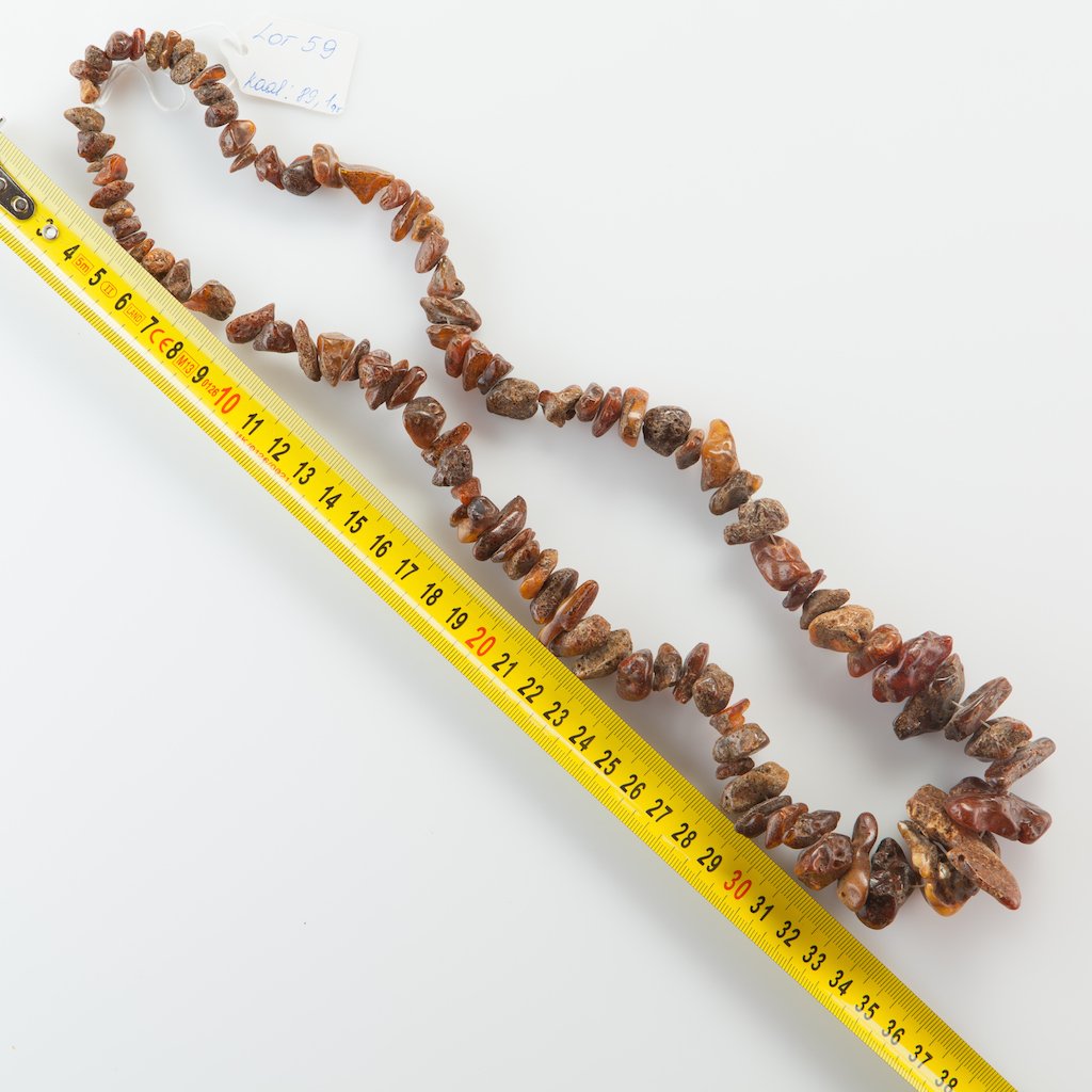 Natural Old Baltic Amber dark necklace. — image 3