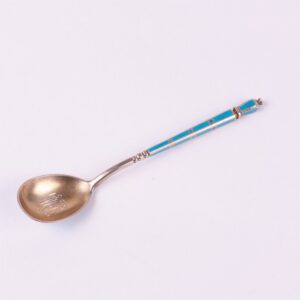 Russian silver spoon.Workshop of Grachev, makers mark — image 2