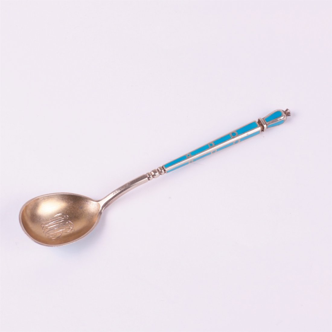 Russian silver spoon.Workshop of Grachev, makers mark — image 2