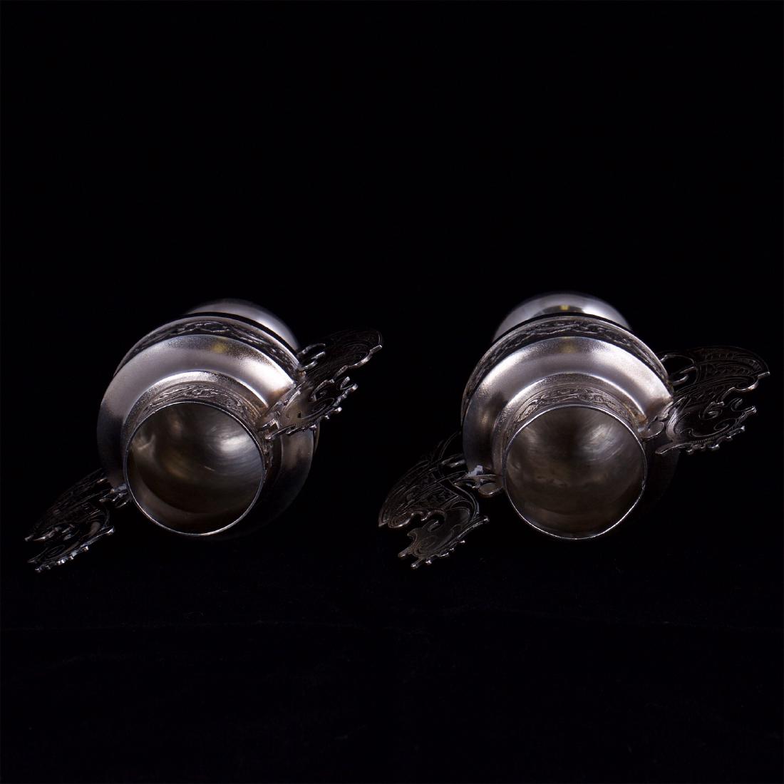 A pair of silver vodka beakers by I.Khlebnikov — image 2