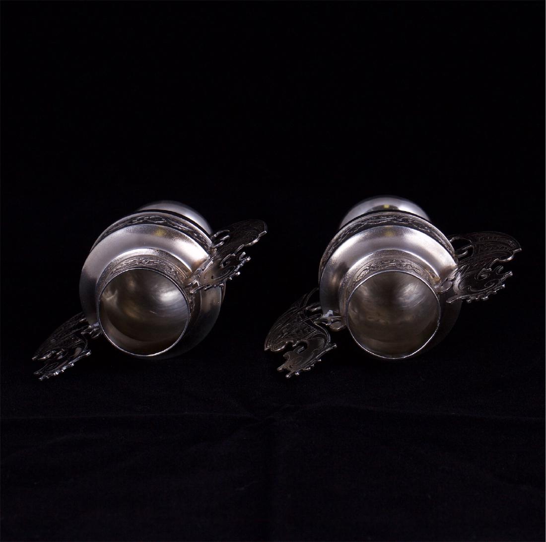 A pair of silver vodka beakers by I.Khlebnikov — image 3