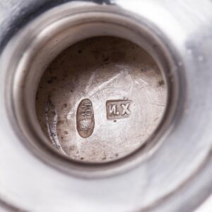 A pair of silver vodka beakers by I.Khlebnikov — image 4