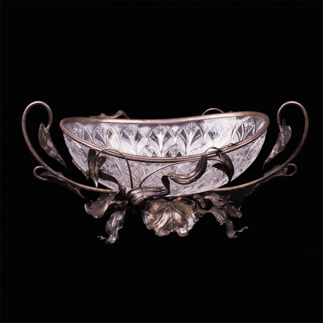 Exceptional Faberge silver-gilt and cut-glass fruit — image 1