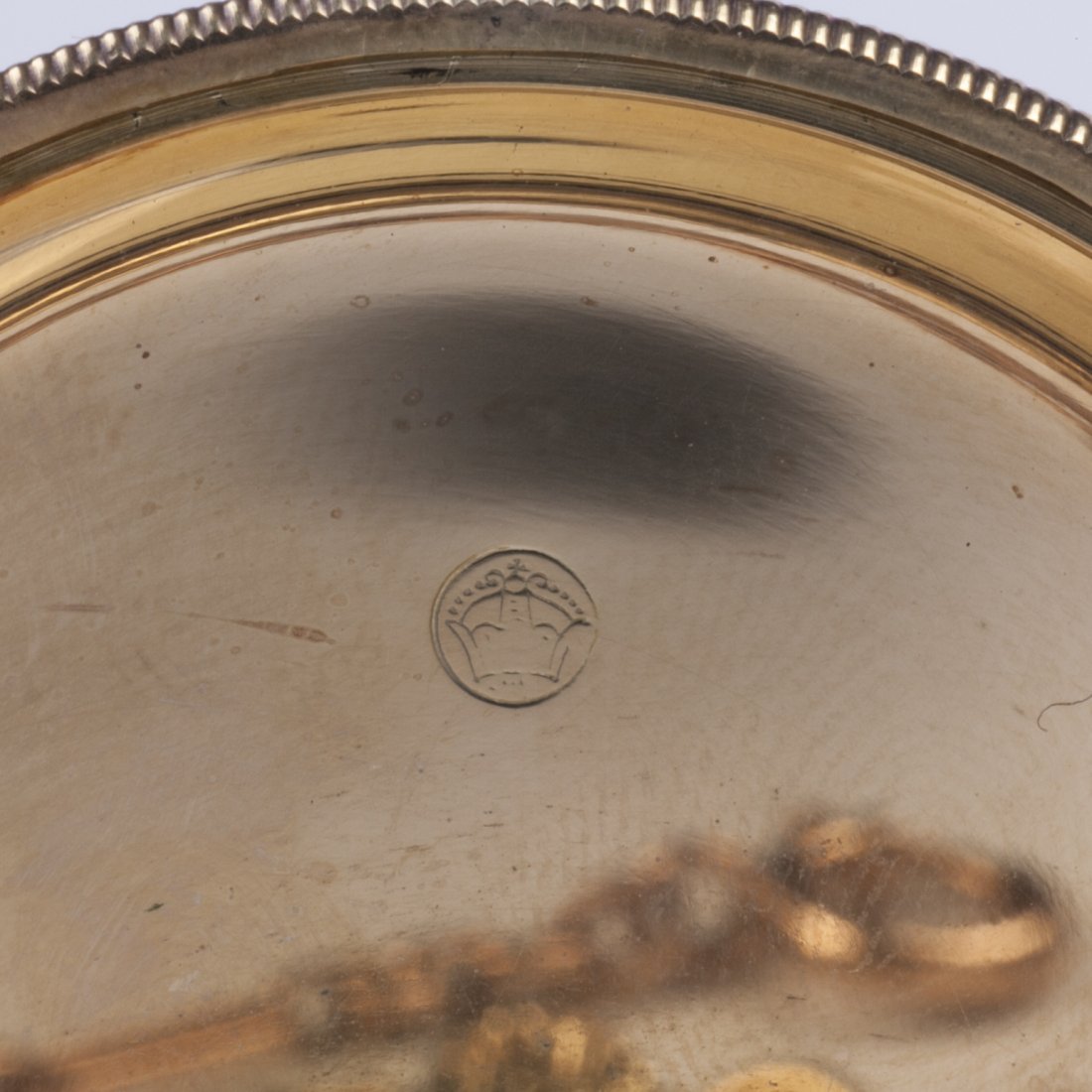 Gold pocket watch "Perla" with the gold chain in a box — image 4